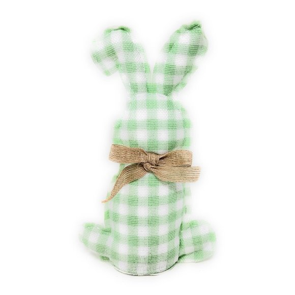 Rustic Gingham Easter Bunny Decorative Home Decor (Set of 4) - Picture 10 of 11